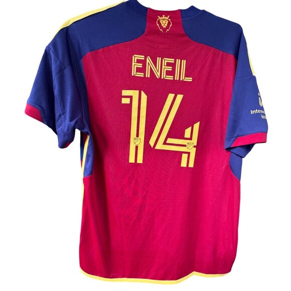 NWT Real Salt Lake  Eneil 14 Adidas Soccer Jersey XLarge  Red/Blue - Picture 4 of 6